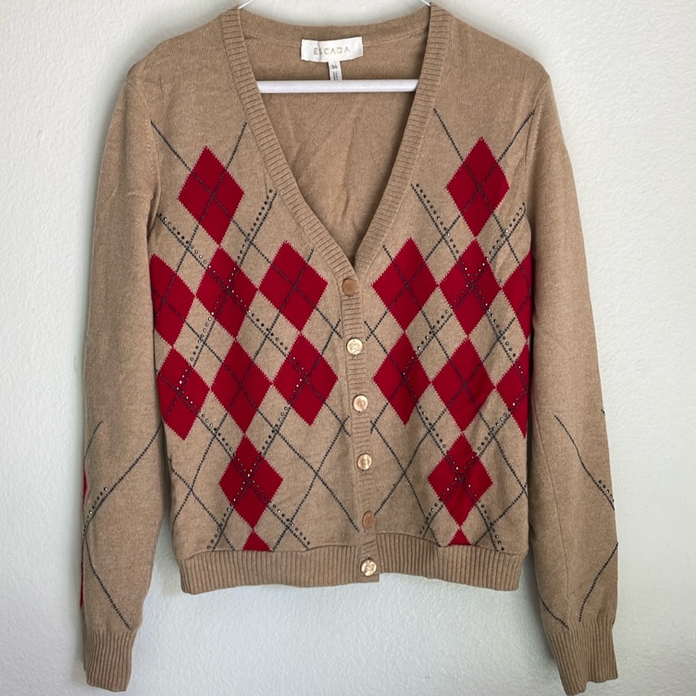 ESCADA | Cashmere Wool and Silk | Fair Isle Cardigan